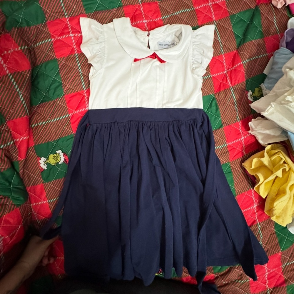 Blue and White Kids Dress